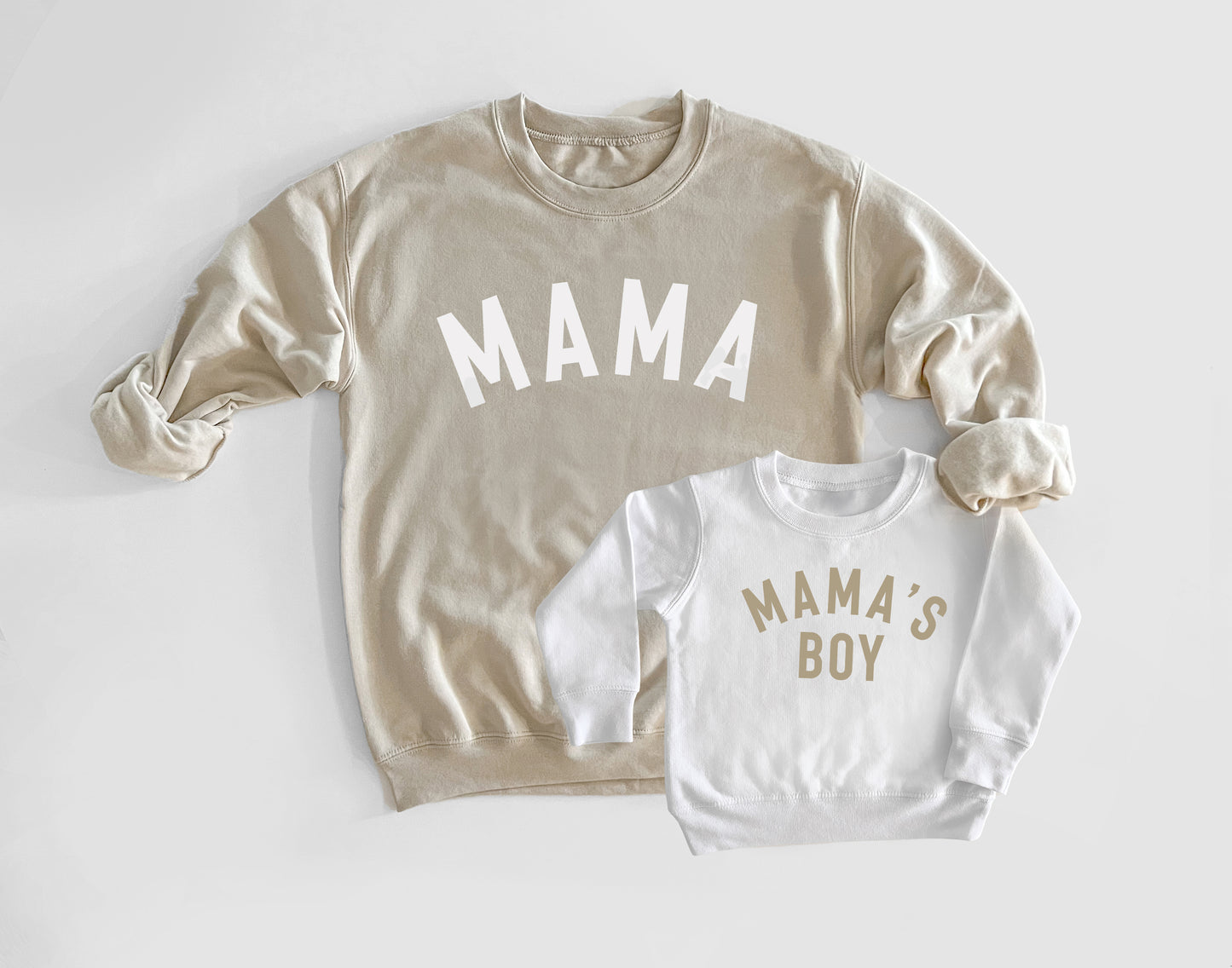 Mama and Mama's Boy Neutral Mommy and Me Outfits sweatshirts onesies mother son matching