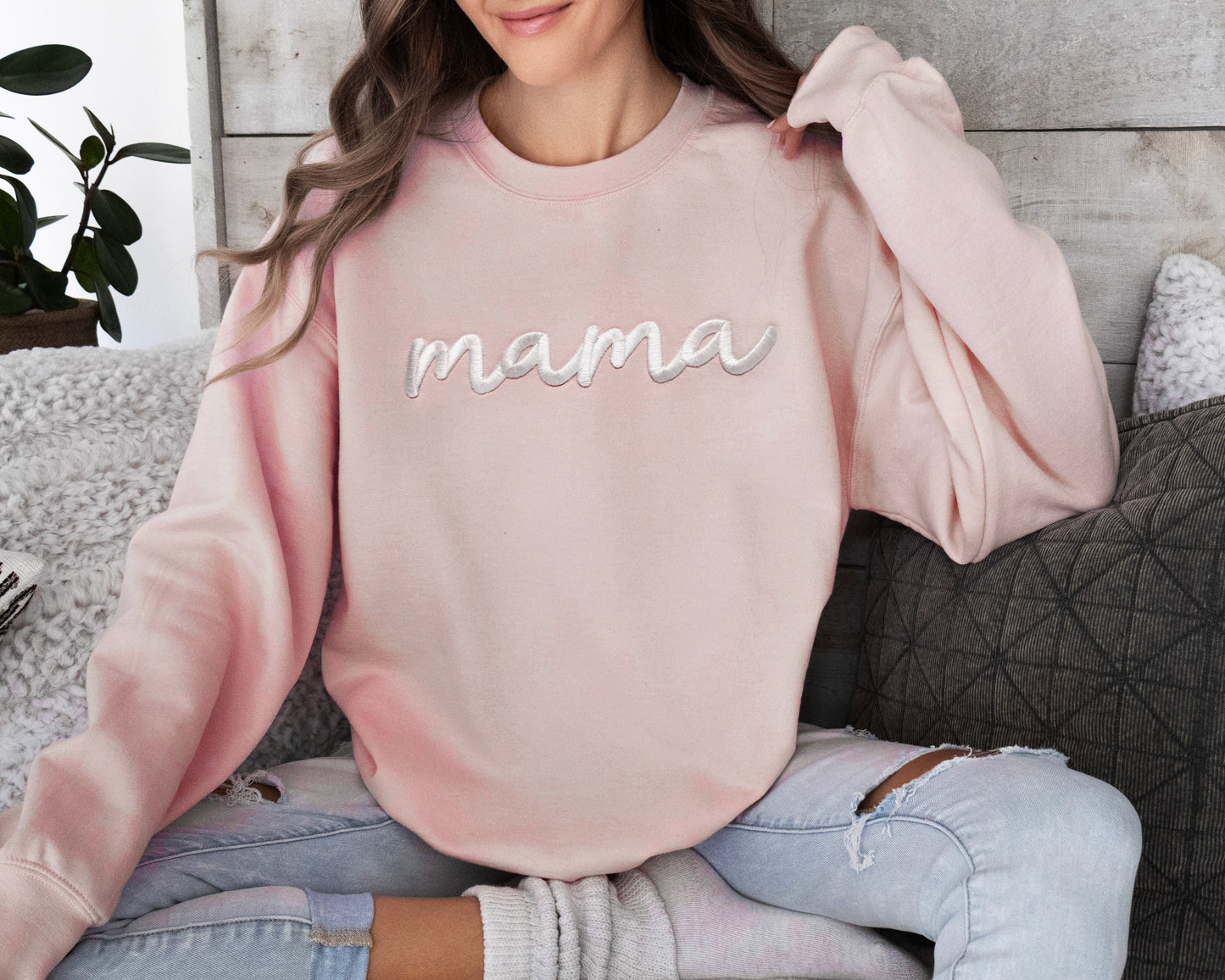 blush pink mama and mini matching mother daughter matching sweatshirts, onesies , bubble rompers and toddler sweatshirts gift for new moms