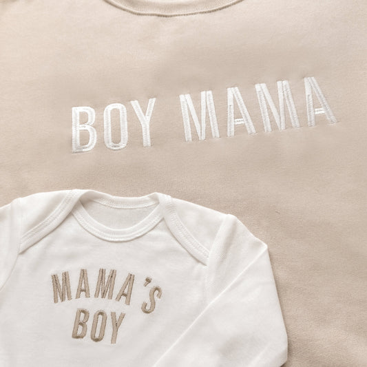 boy mama and mama's boy sweatshirts, matching mother son outfits, matching mom and son outfits, mommy and me shirts, mommy and me outfits