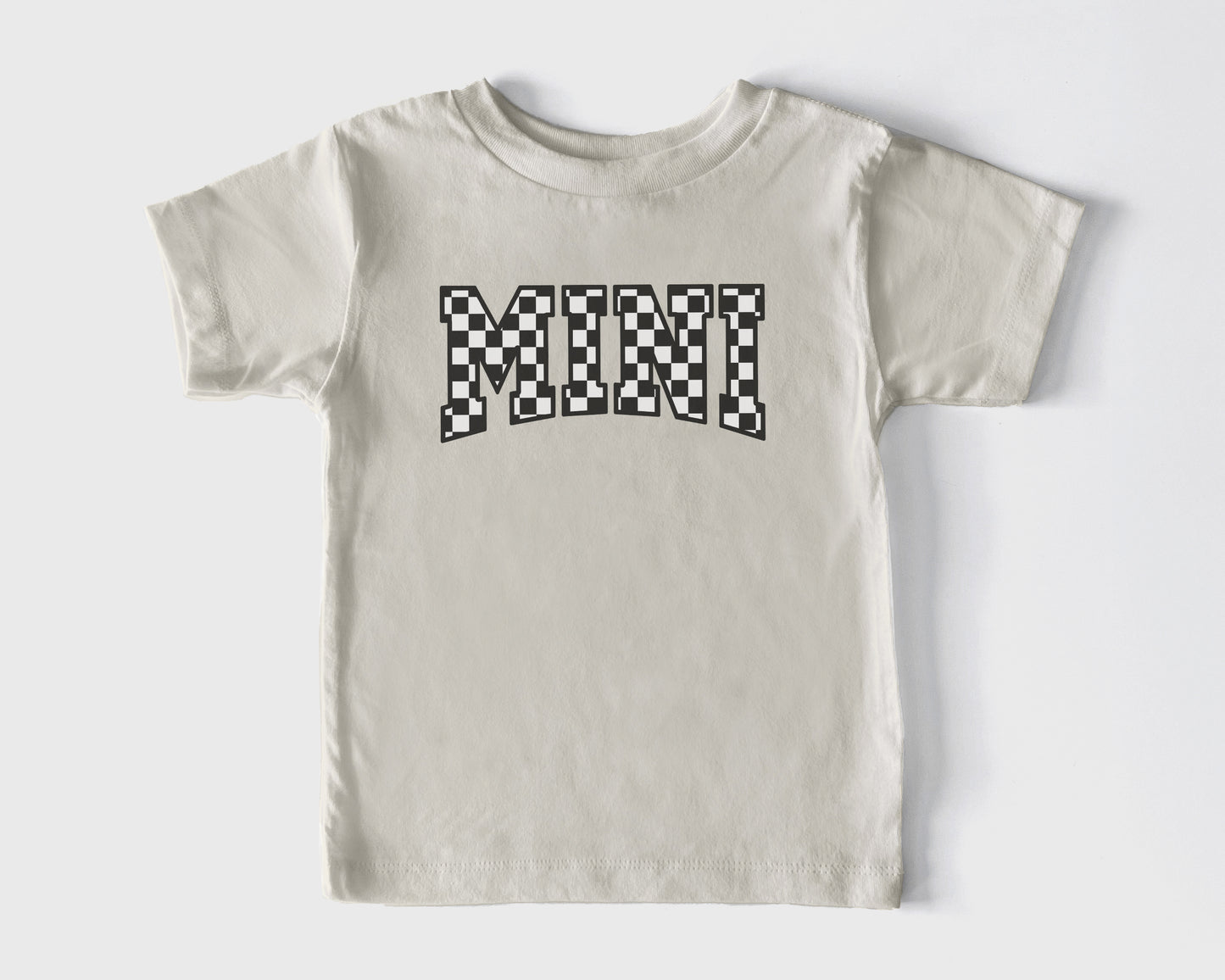 Cream Checkerboard Mother Daughter Matching Outfits