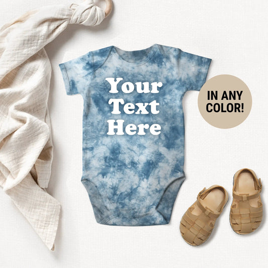 custom tie dye baby onesie bodysuit name baby shower gift newborn coming home funny baby shirt toddler cotton