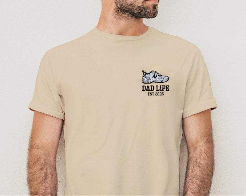 Dad Life Shirt with Embroidered Dad Sneaker