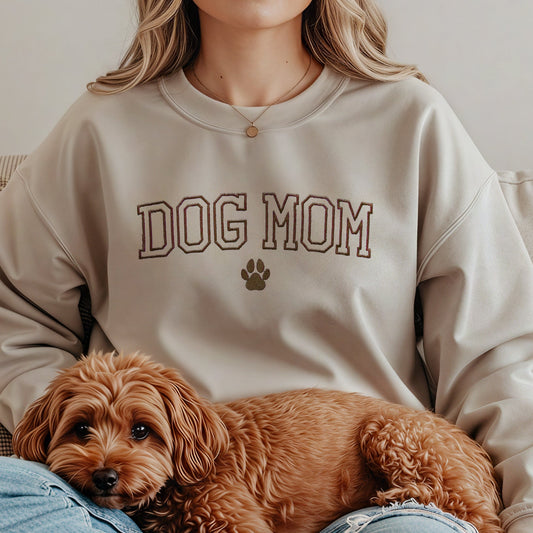 Custom Embroidered Dog Mom Sweatshirt