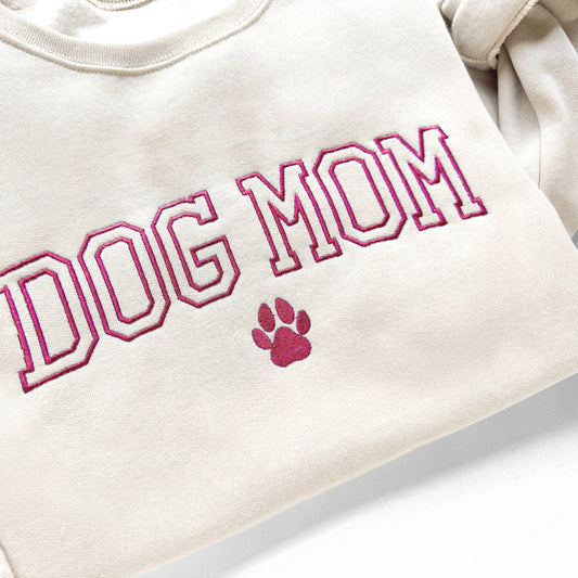 Custom Embroidered Dog Mom Sweatshirt