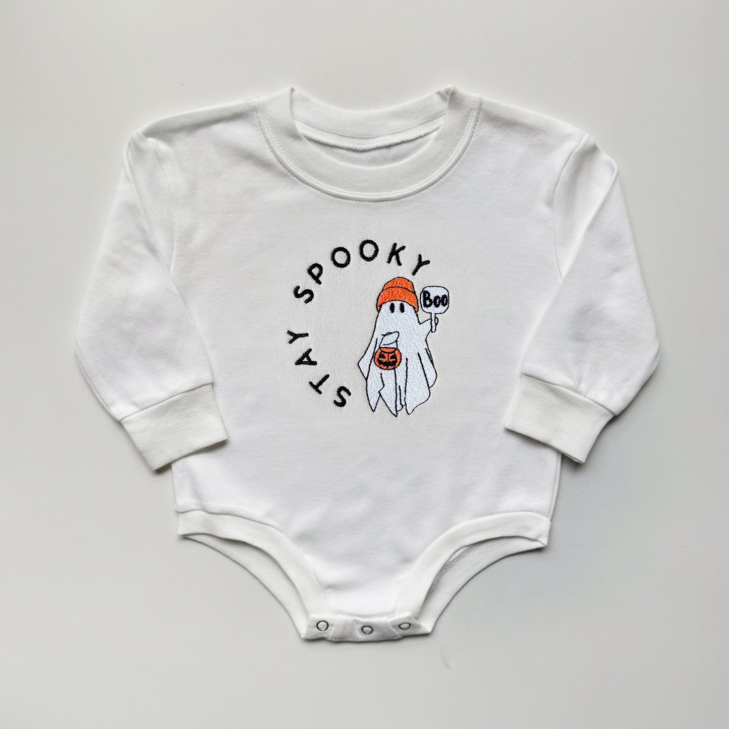 Stay Spooky Ghost Embroidered Matching Sweatshirts for Halloween