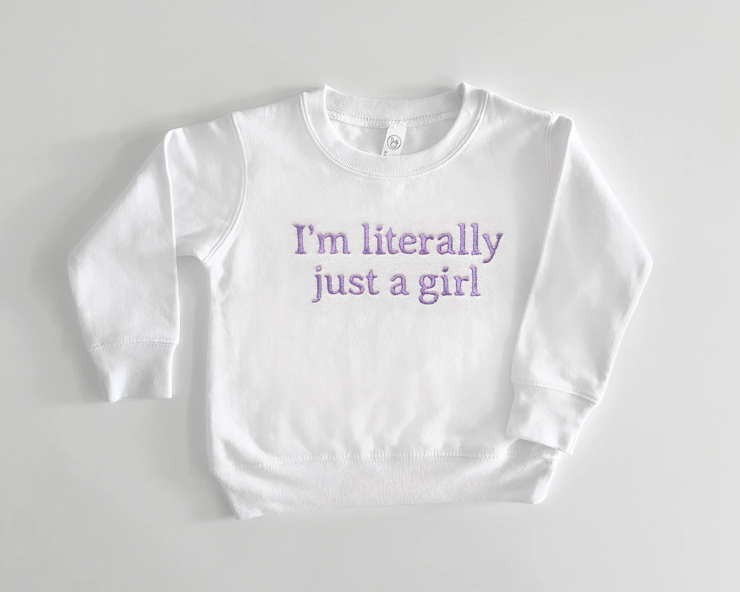 Embroidered "I'm Literally Just A Girl" Matching Sweatshirts and Bodysuits My Store