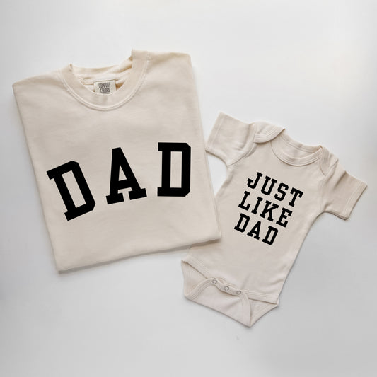 Dad + Just Like Dad Matching Shirt & Onesie Set | Dad and Me Matching Outfits