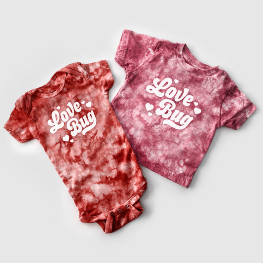 Love Bug Tie Dye Baby and Toddler Outfits