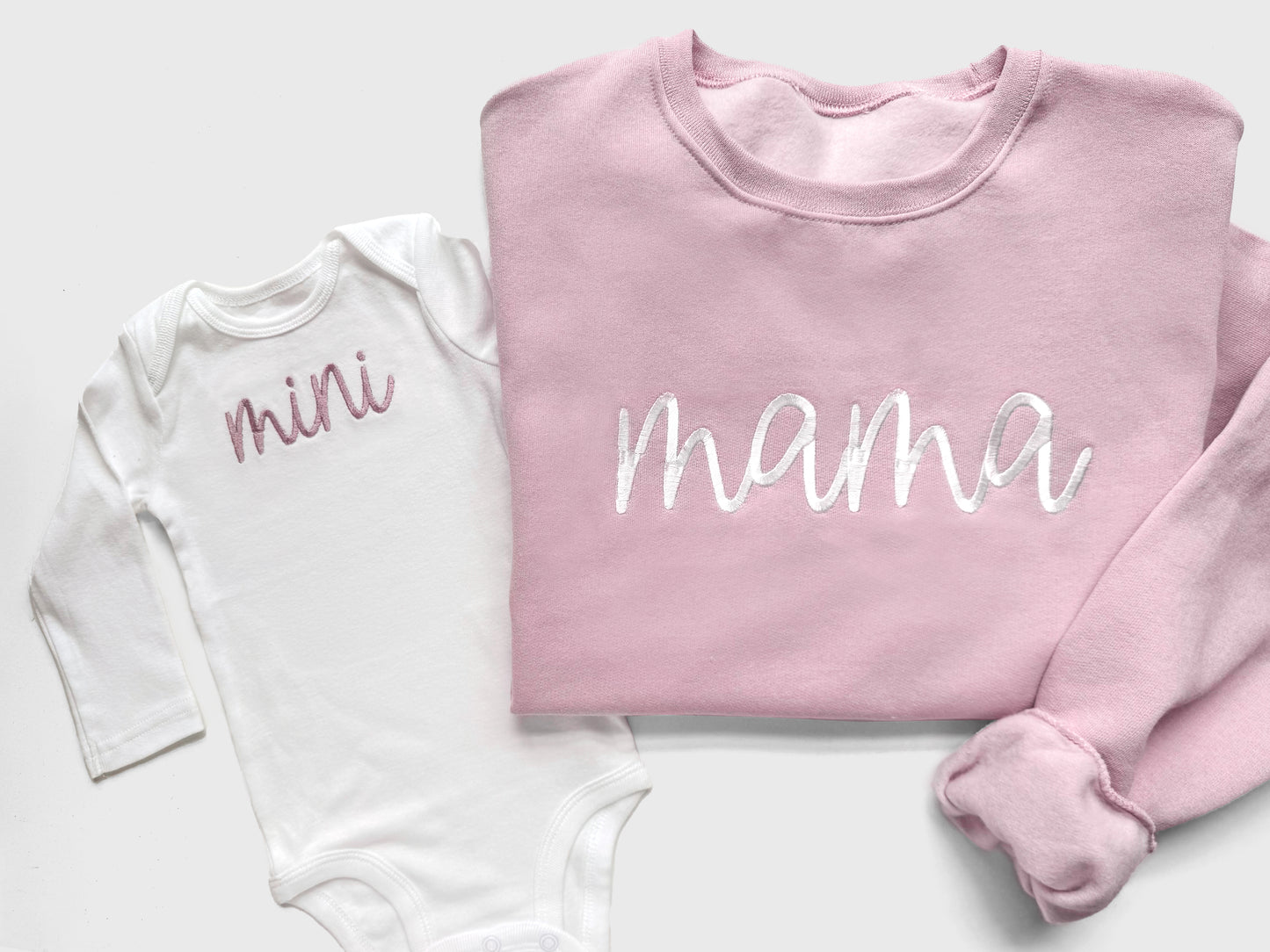 mother daughter matching sweatshirts mommy and me pink sweatshirts mama's bestie folded