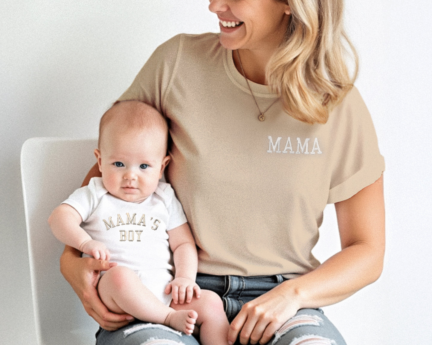 Mama and Mama's Boy Neutral Baby and Mommy Set