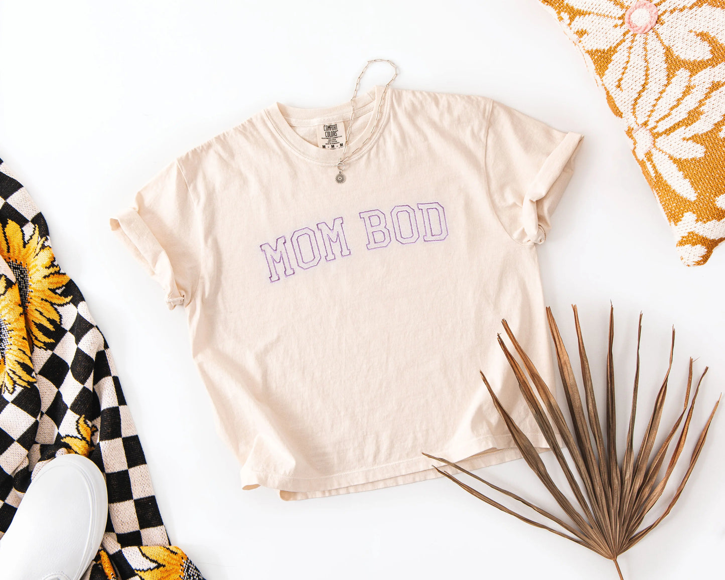mom bod shirt funny embroidered t-shirt cropped comfort colors cotton maternity pregnancy oversized