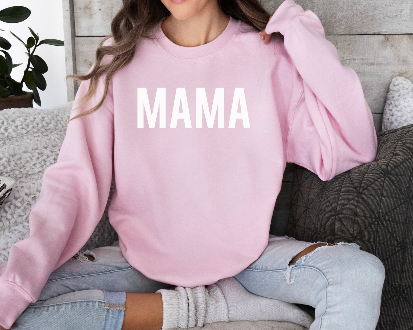 Custom Light Pink Sweatshirts and Bodysuits for Mama and Mini Matching Summer & Bash