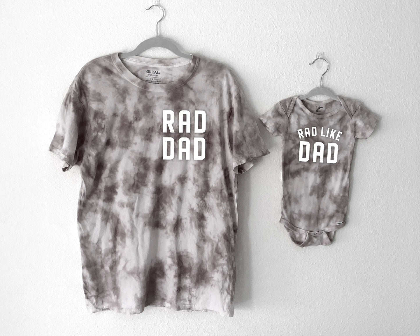 rad dad rad like dad matching baby onesies bodysuits t shirt baby and dad matching father son daughter newborn gift fathers day birthday tie dye matching outfits