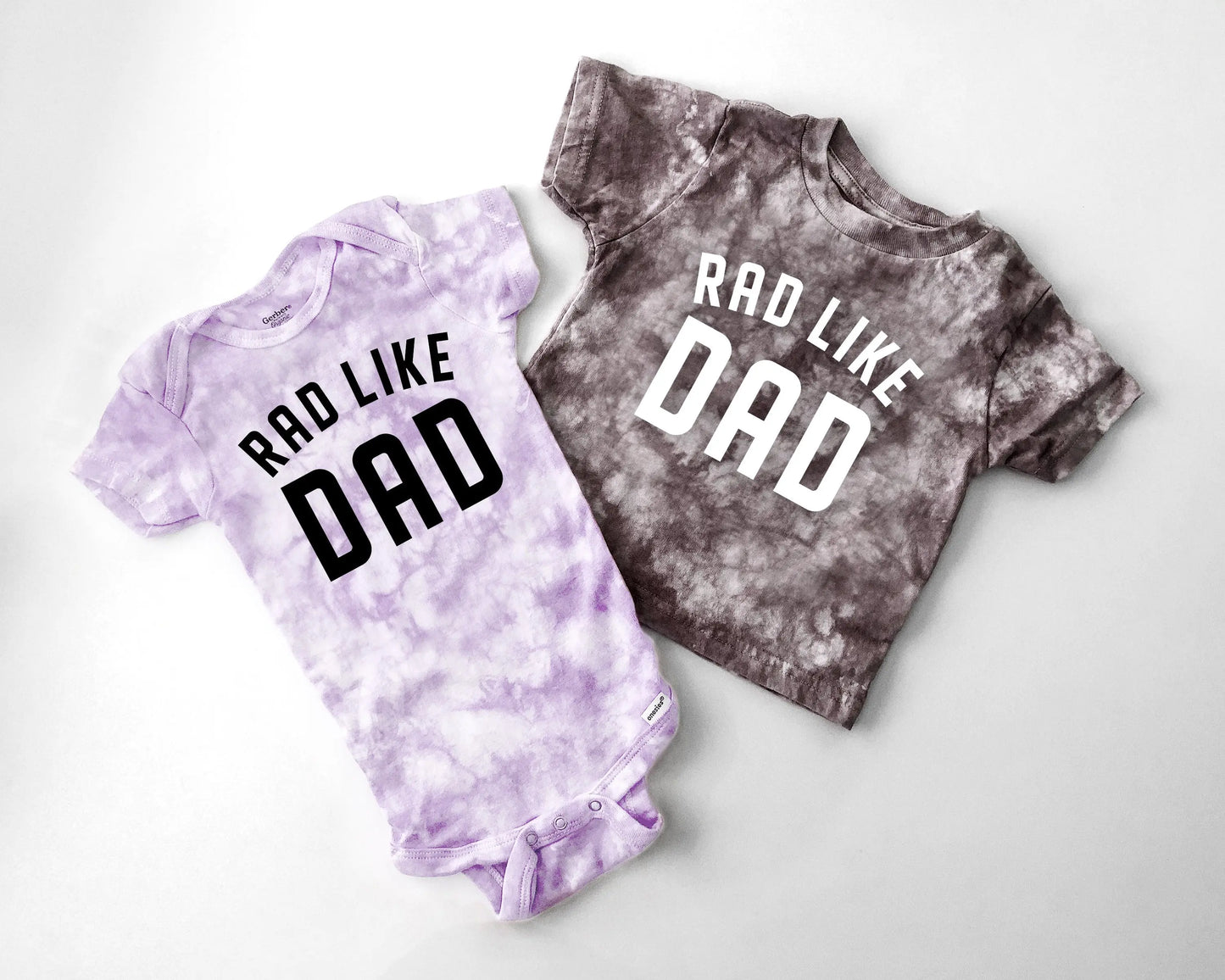rad dad rad like dad matching baby onesies bodysuits t shirt baby and dad matching father son daughter newborn gift fathers day birthday tie dye matching outfits