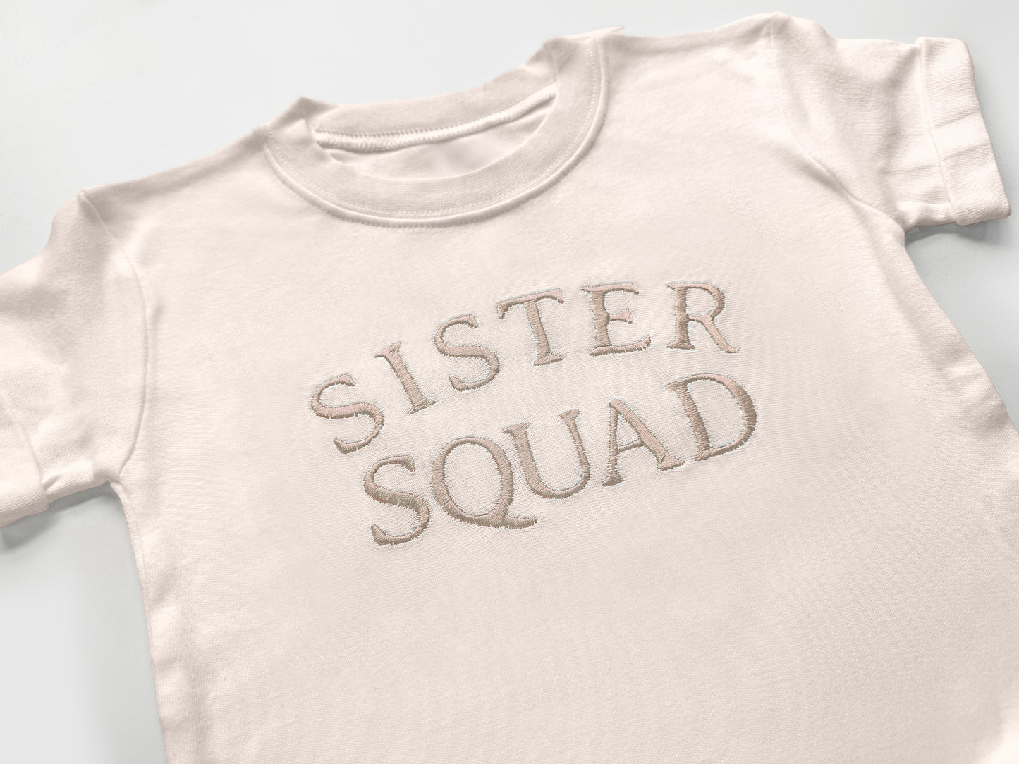 custom personalized sister squad sister matching embroidered shirts for sibling matching sister coordinating onesies big sister shirt