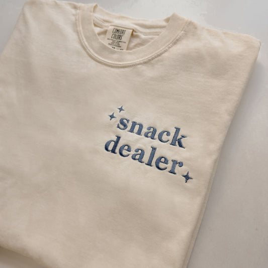 Snack Dealer Shirt | Funny Mom Embroidered Tee