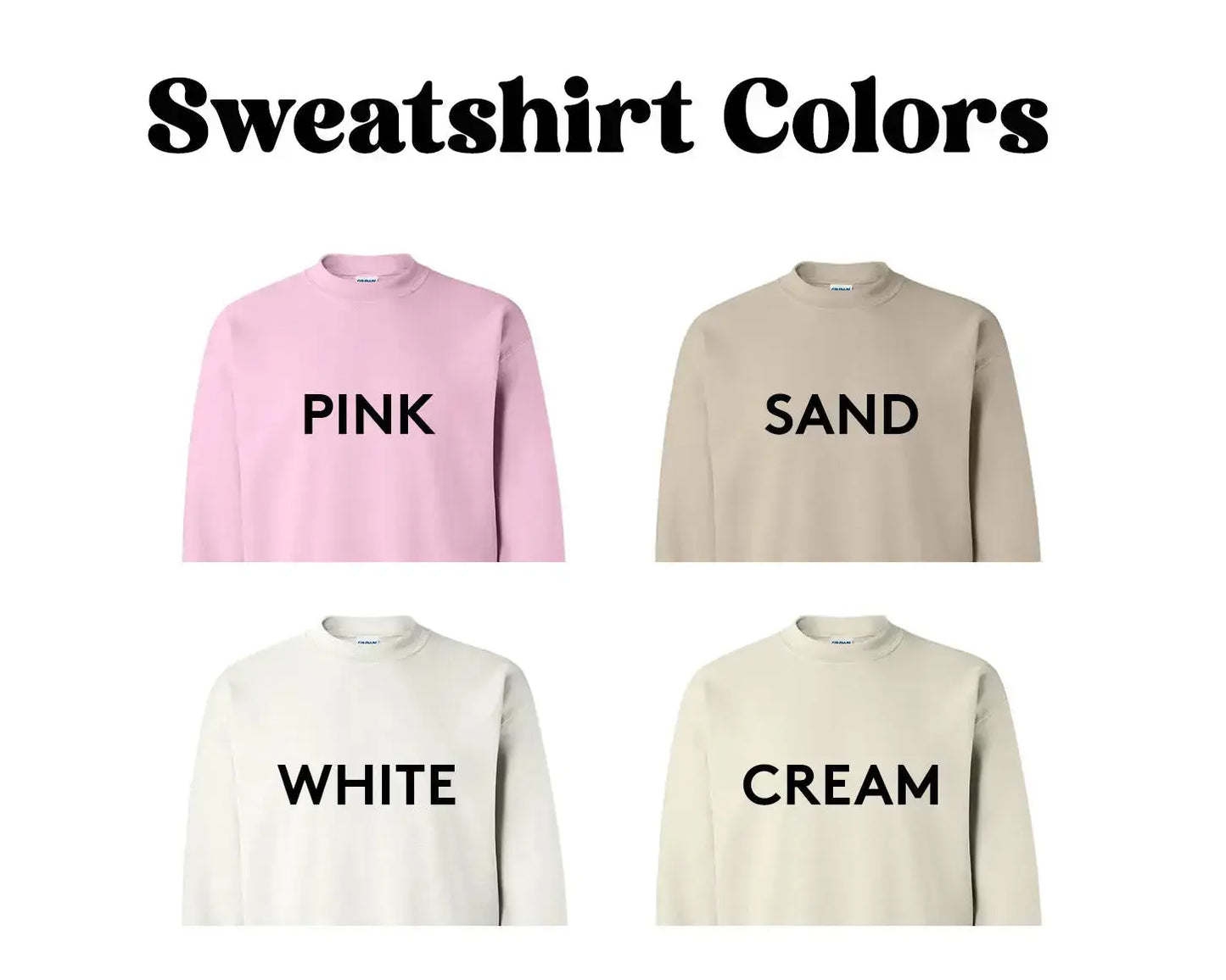 ghostface scream halloween sweatshirt in cream color chart