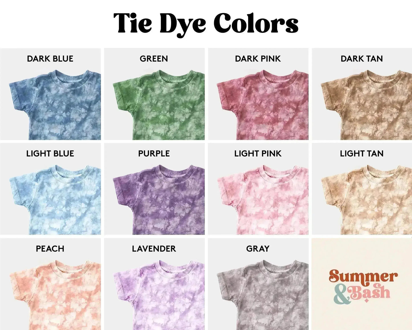 Custom Embroidered Tie-Dye Matching Sibling Outfits