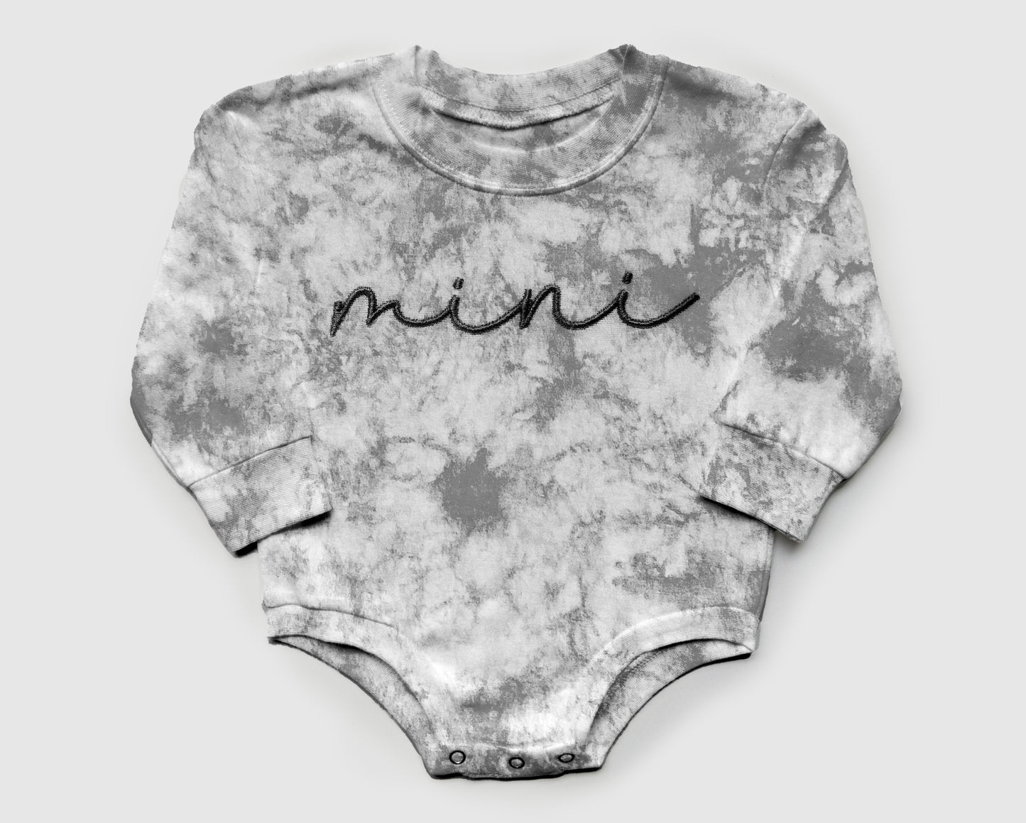 mama mini embroidered embroidery tie dye matching mommy and me sweatshirts crewneck pullover hoodie bubble romper newborn gift baby shower mothers day mommy and me outfits gray