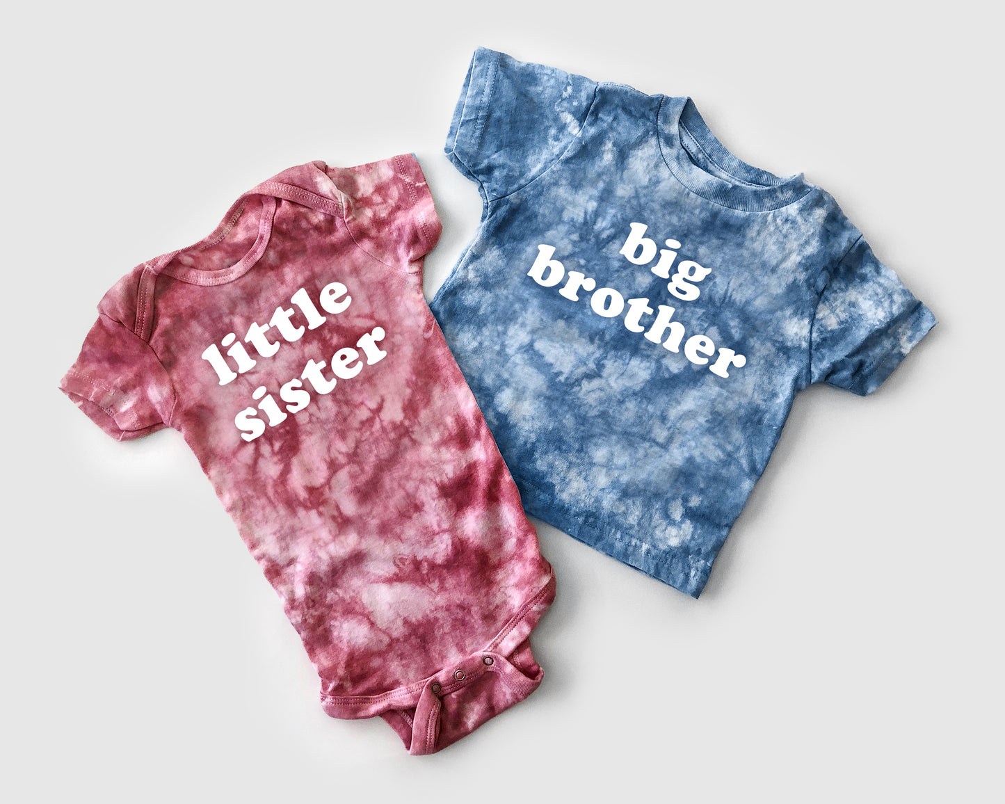 Custom Matching Tie Dye Brother Sister Shirts and Bodysuits
