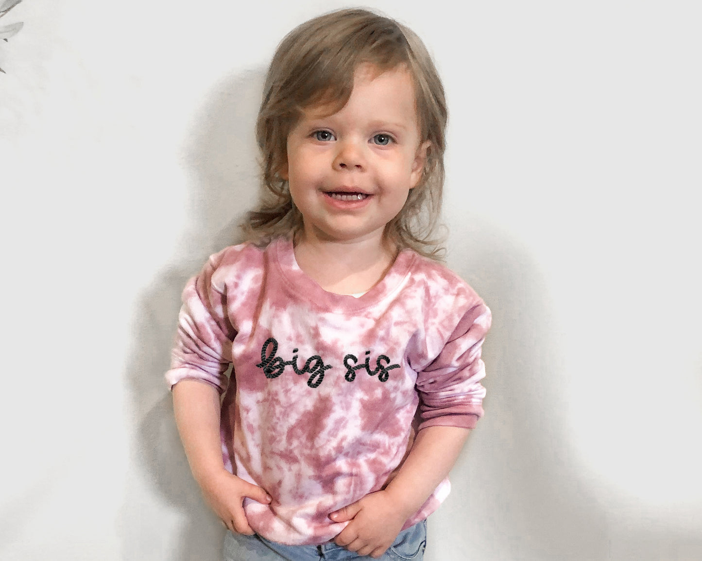 big sister little sister matching sibling outfits big sis lil bro lil sis sweatshirt in pink
