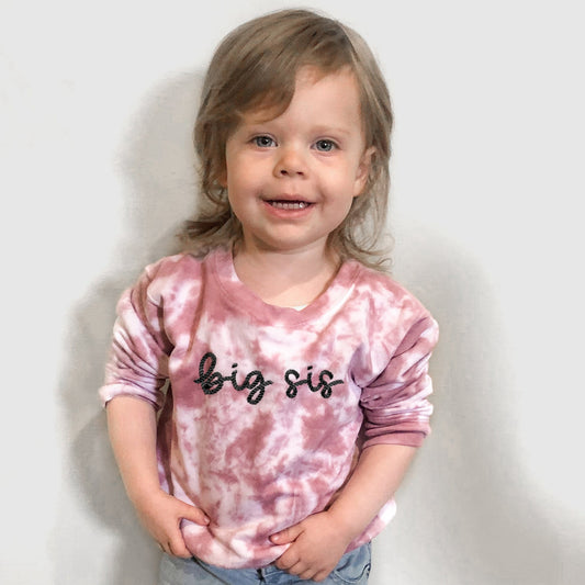 big sister little sister matching sibling outfits big sis lil bro lil sis sweatshirt in pink