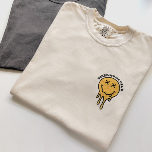 Tired Moms Club Embroidered T-Shirt