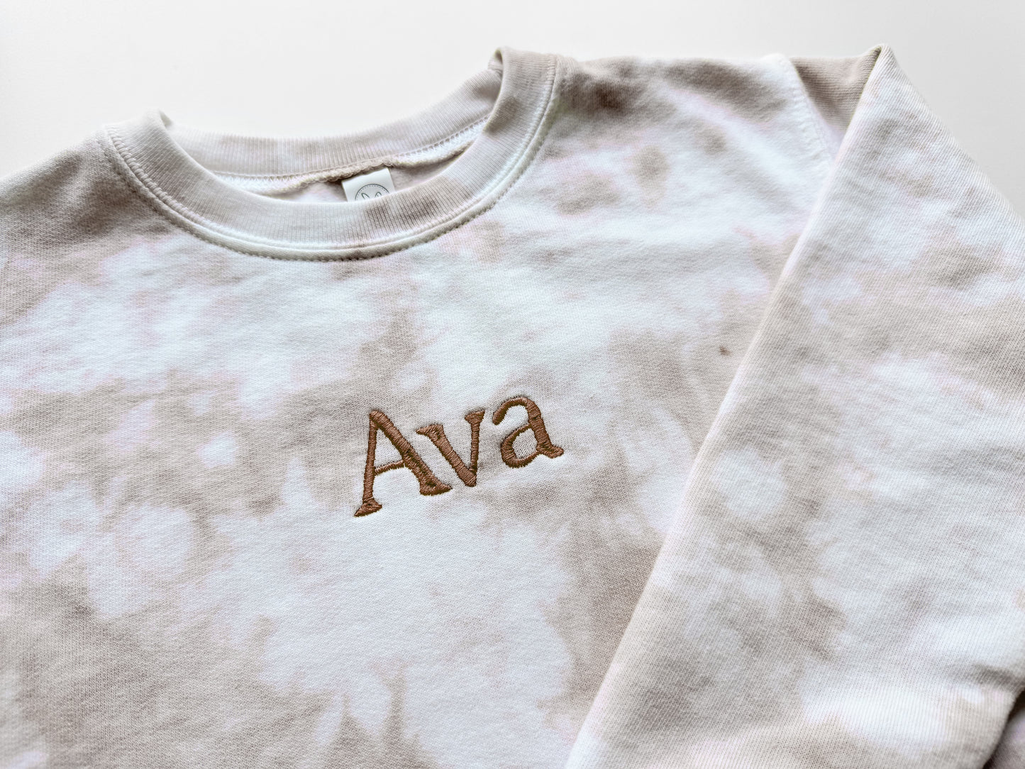 Custom Tie-Dye Kids Sweatshirt with Personalized Name Embroidery