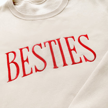 Besties Embroidered Matching Sweatshirts and Kids Outfits