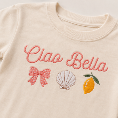 Ciao Bella Embroidered Shirt | Matching Family Collection
