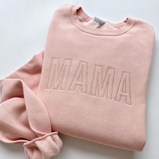 CLEARANCE — Blush Monochrome Mama Sweatshirt | Size XL