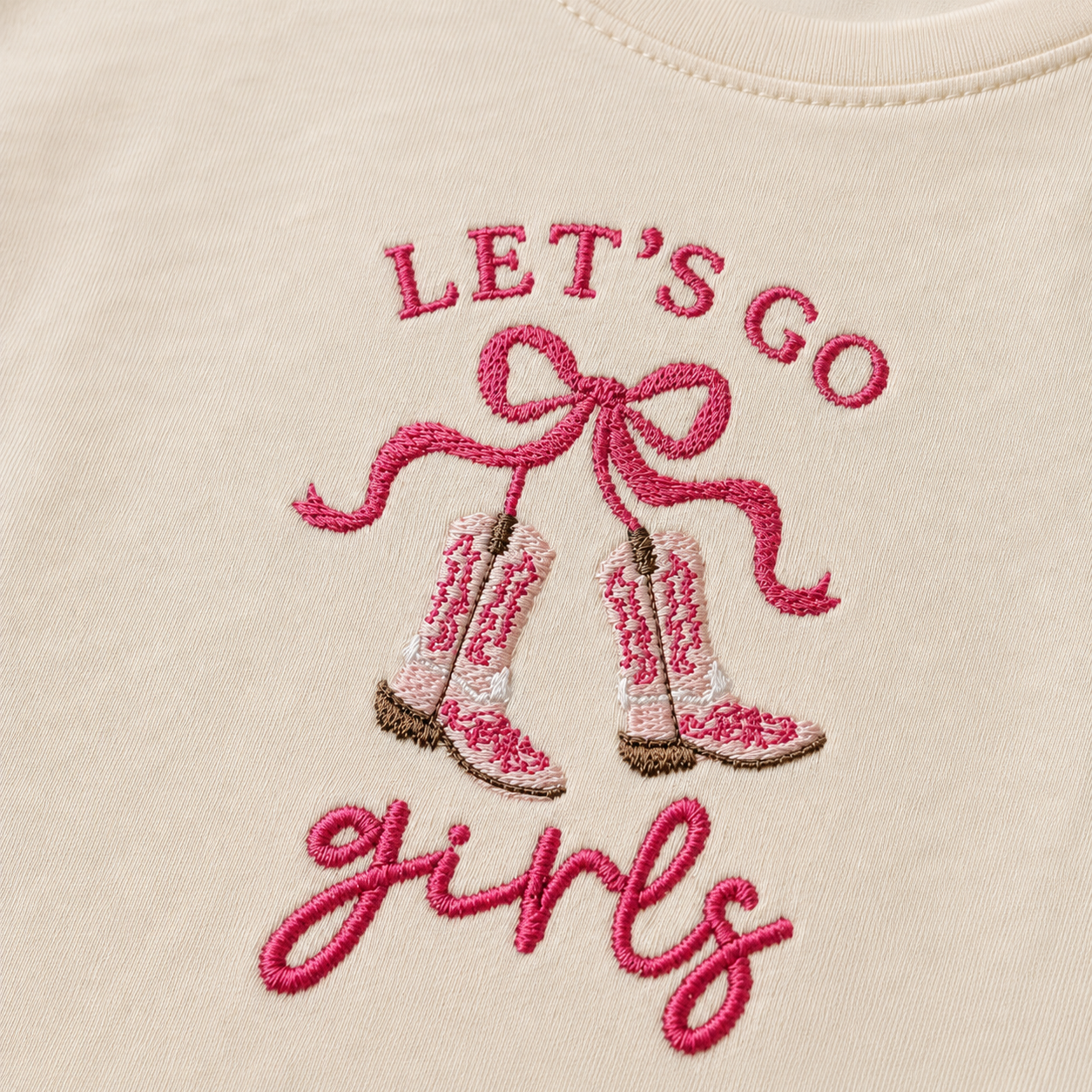 Let's Go Girls Embroidered Shirt | Matching Family Collection