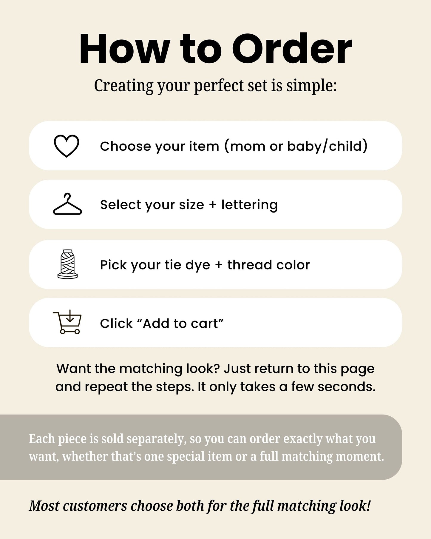 Custom Neckline Embroidered Matching Tie Dye Sweatshirts