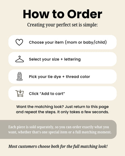 Custom Neckline Embroidered Matching Tie Dye Sweatshirts