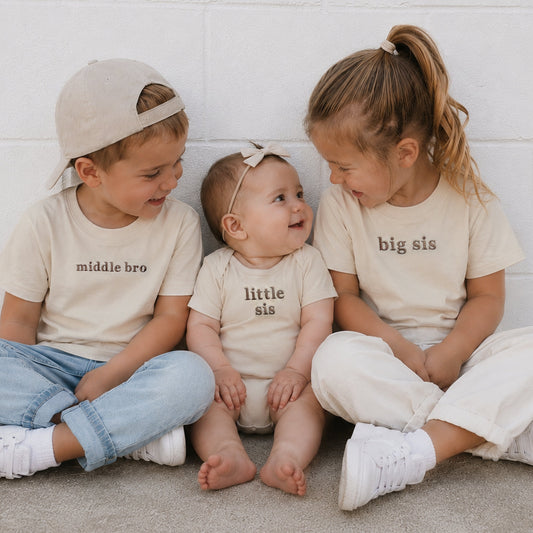 Personalized Sibling Embroidered Shirts | Matching Brother & Sister Collection