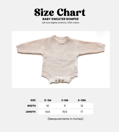 Personalized Embroidered Baby Sweater Romper