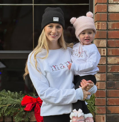 Floral Mama and Mini Matching Outfits | Embroidered Mommy and Me Sweatshirts