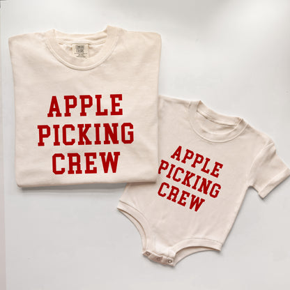 Apple Picking Crew Matching Family Shirts | Cream Fall Graphic Tees