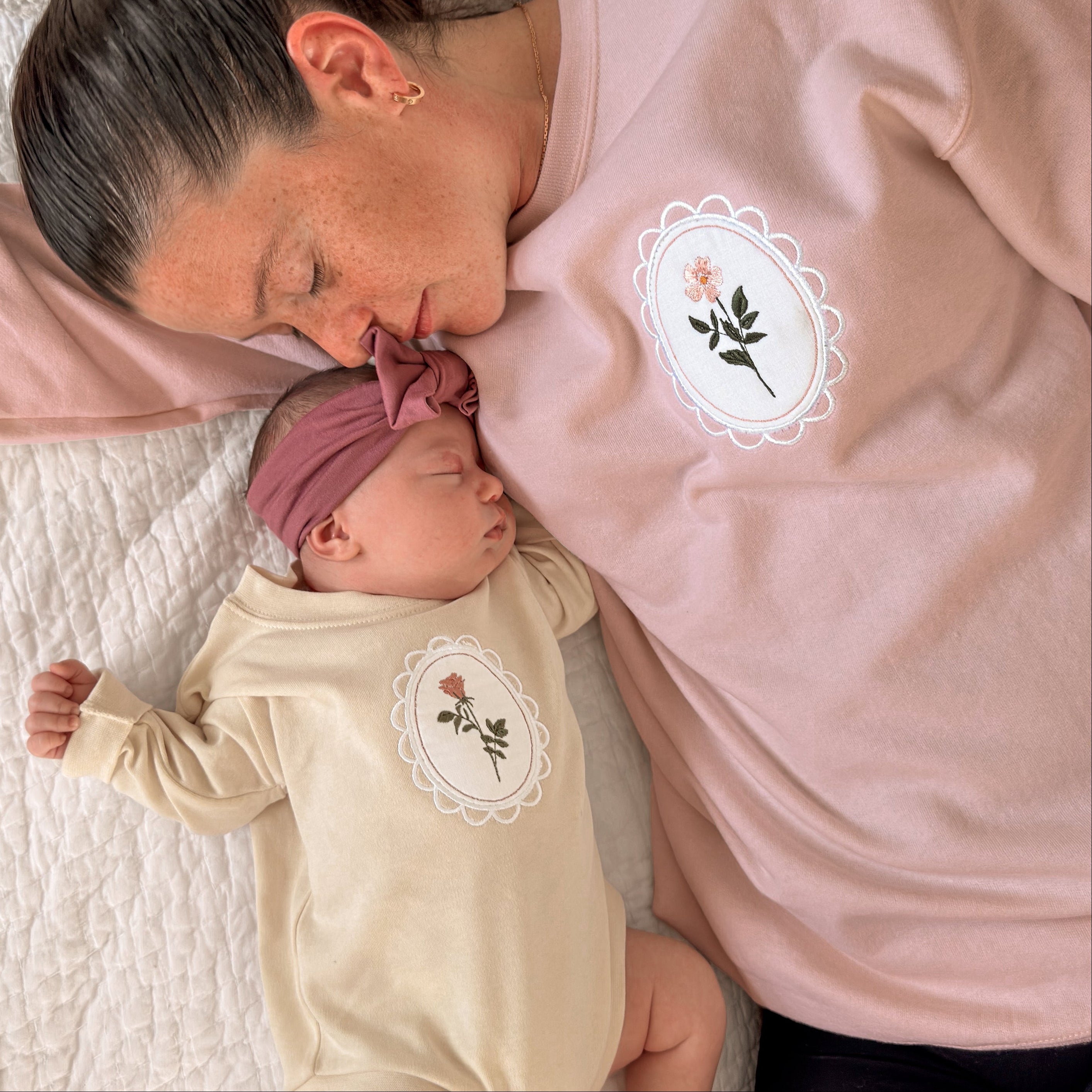 Mommy & Me Matching Birth Flower Sweatshirts