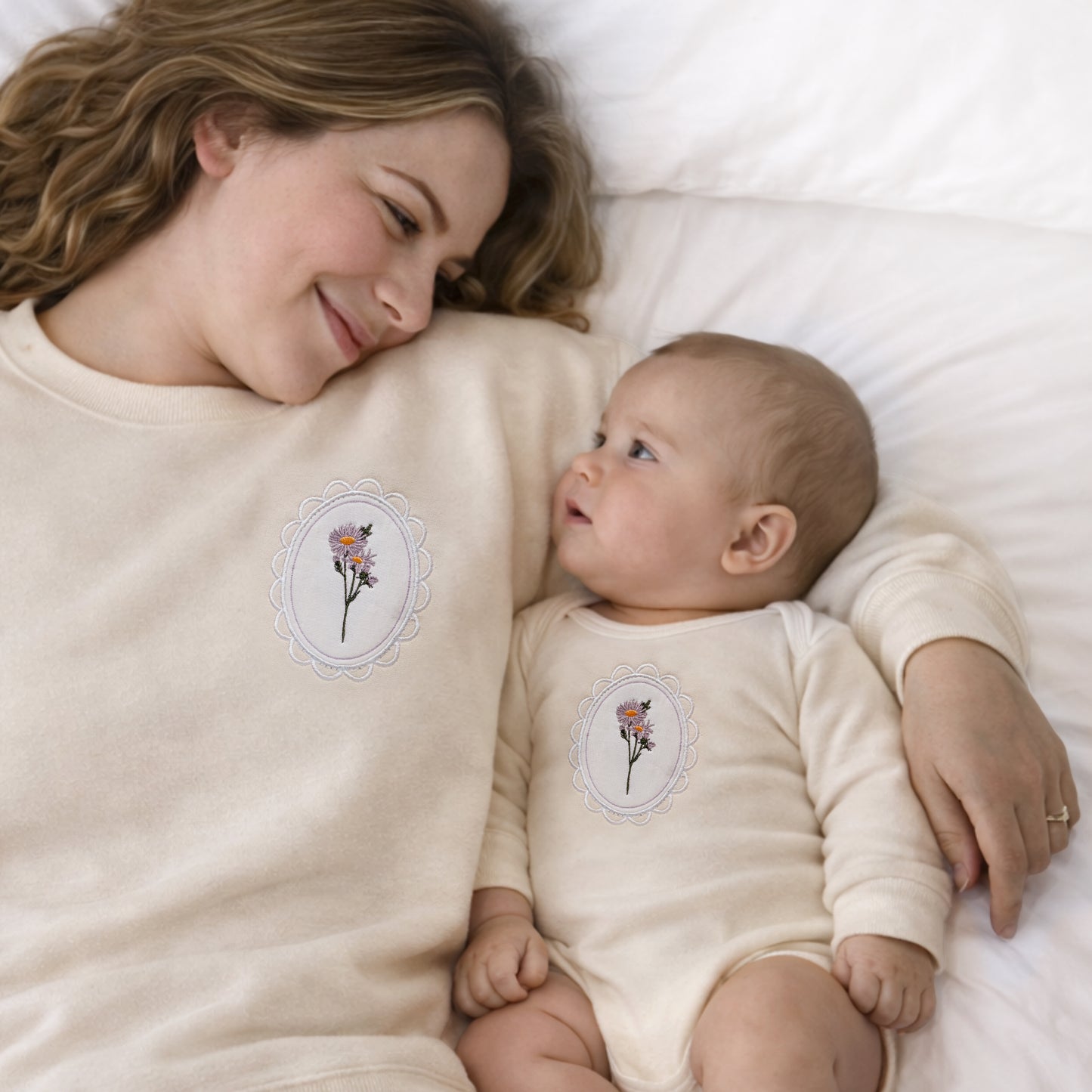 Mommy & Me Matching Birth Flower Sweatshirts