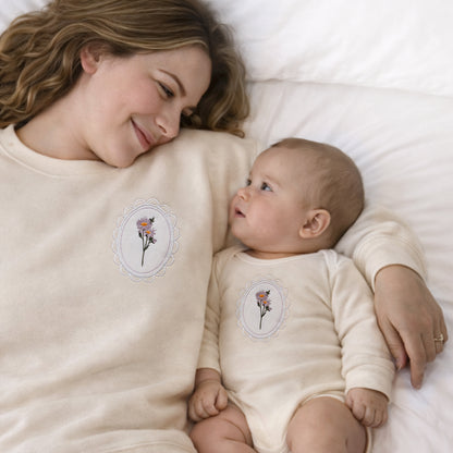 Mommy & Me Matching Birth Flower Sweatshirts