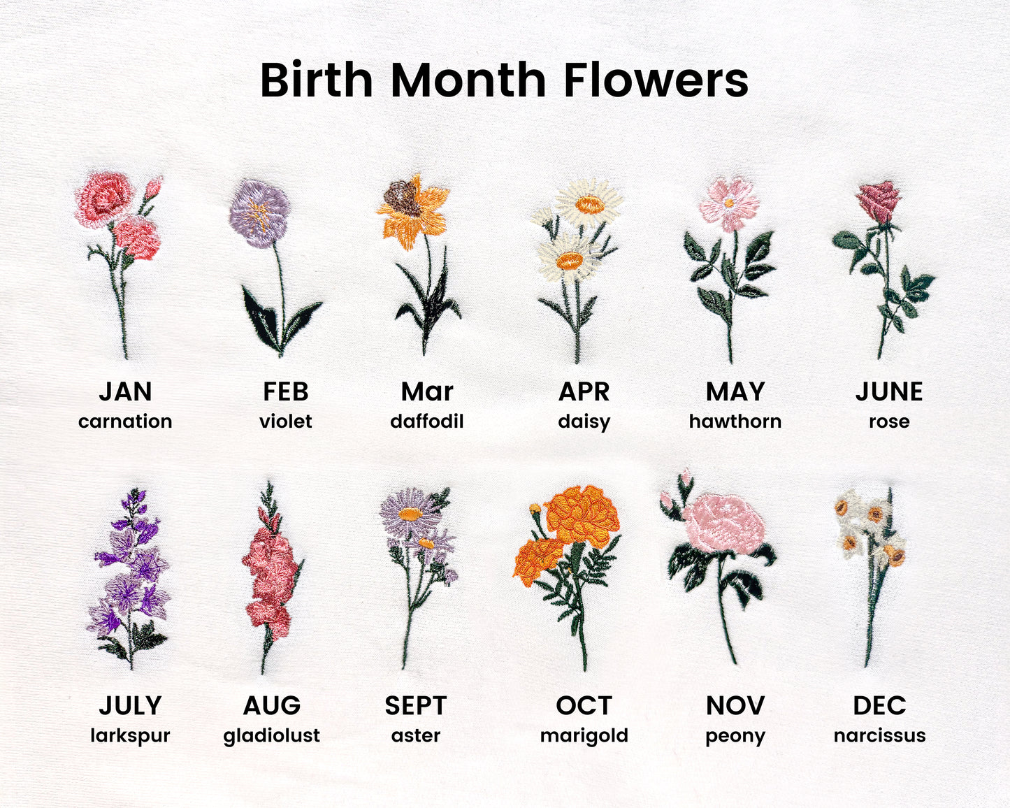 Mommy & Me Matching Birth Flower Sweatshirts