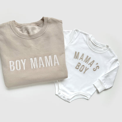 boy mama and mama's boy sweatshirts, matching mother son outfits, matching mom and son outfits, mommy and me shirts, mommy and me outfits