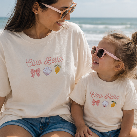 Ciao Bella Embroidered Shirt | Matching Family Collection