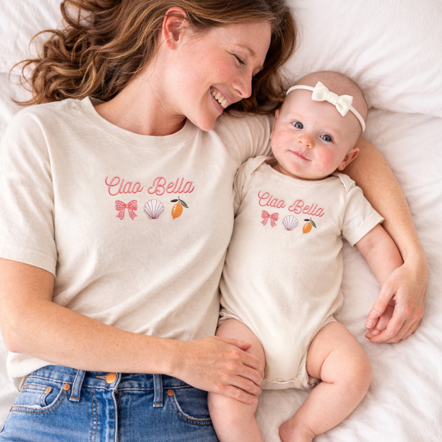Ciao Bella Embroidered Shirt | Matching Family Collection