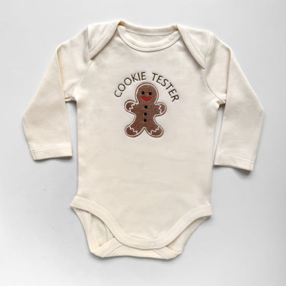 Gingerbread Cookie Embroidered Matching Neutral Holiday Sweatshirts