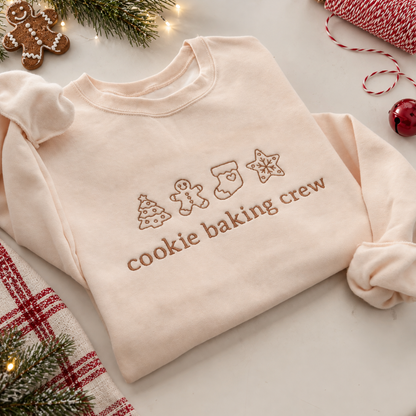 Cookie Baking Crew Matching Christmas Sweatshirts & Baby Outfits