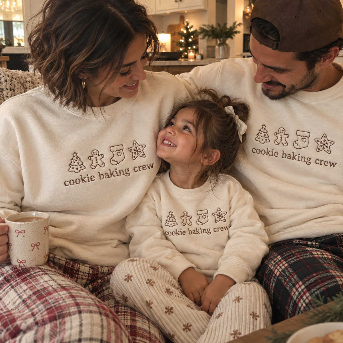 Cookie Baking Crew Matching Christmas Sweatshirts & Baby Outfits