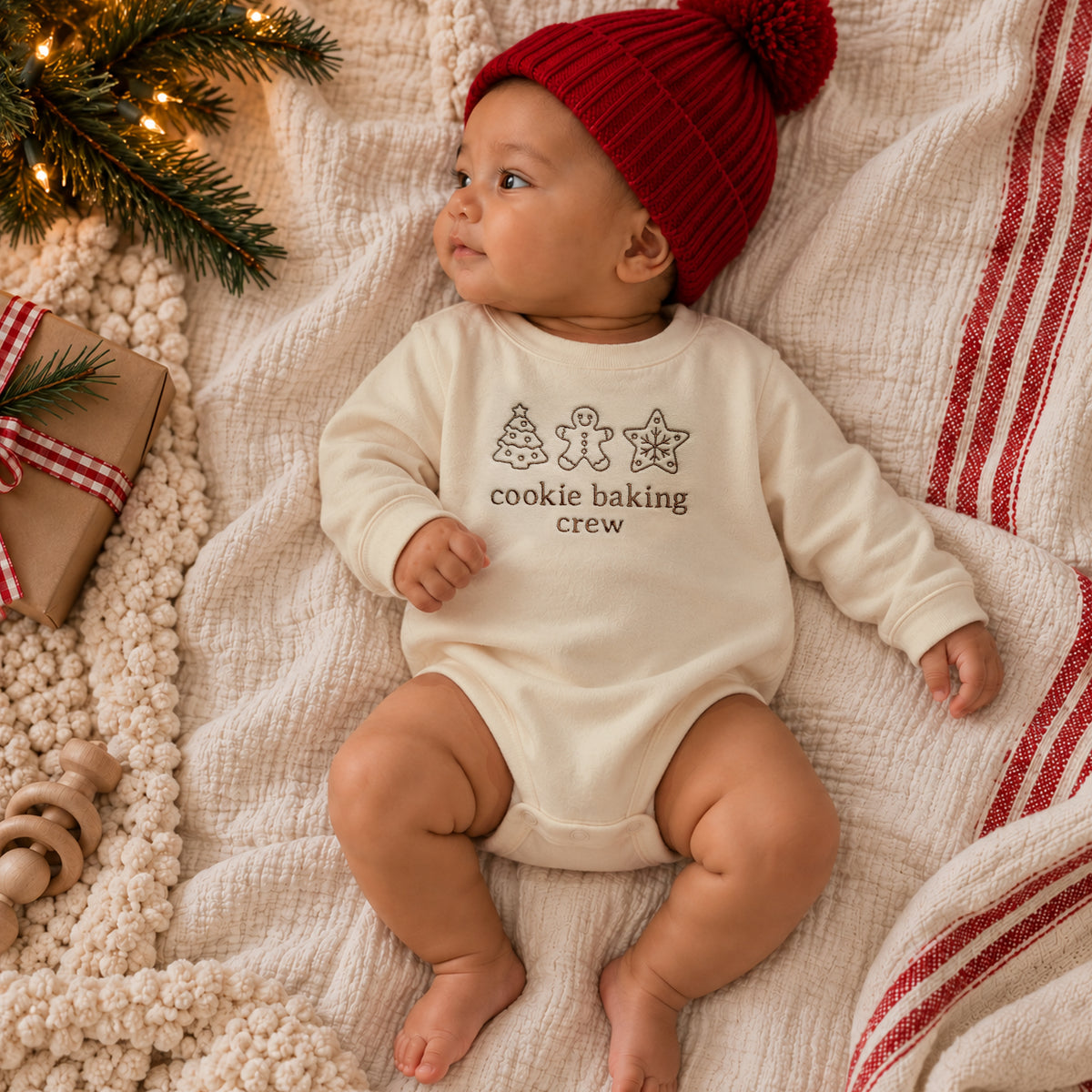 Cookie Baking Crew Matching Christmas Sweatshirts & Baby Outfits