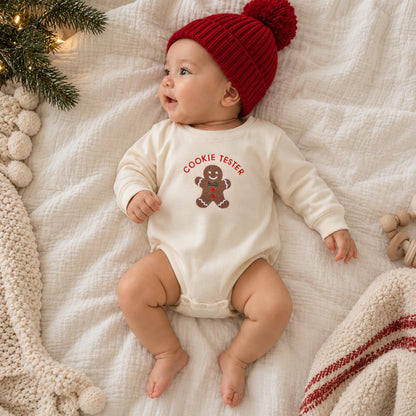 Cookie Baker & Cookie Tester Matching Christmas Sweatshirts & Baby Outfits